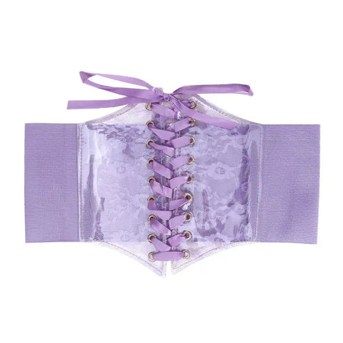 Fashionable Waistband Women's Lace-up Corset Belt, Retro Style For Ladies Suitable For Casual Wear And Special Occasions