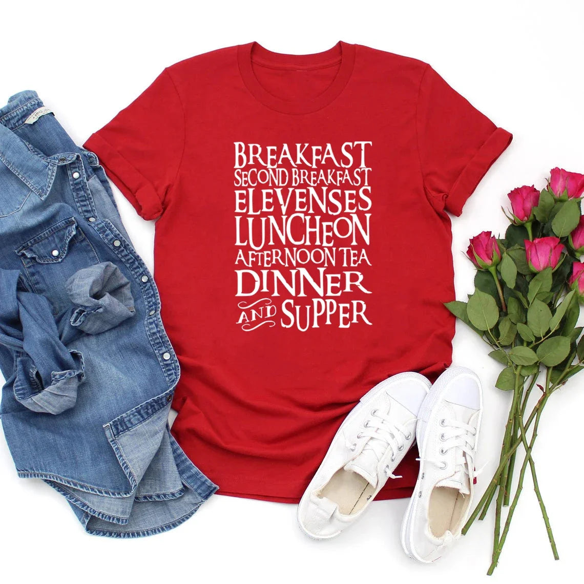 Second Breakfast Shirts Rings of Movie Power T-Shirt Men Women Short Sleeve T-shirts Book Lover Gift Vintage Graphic T Shirts