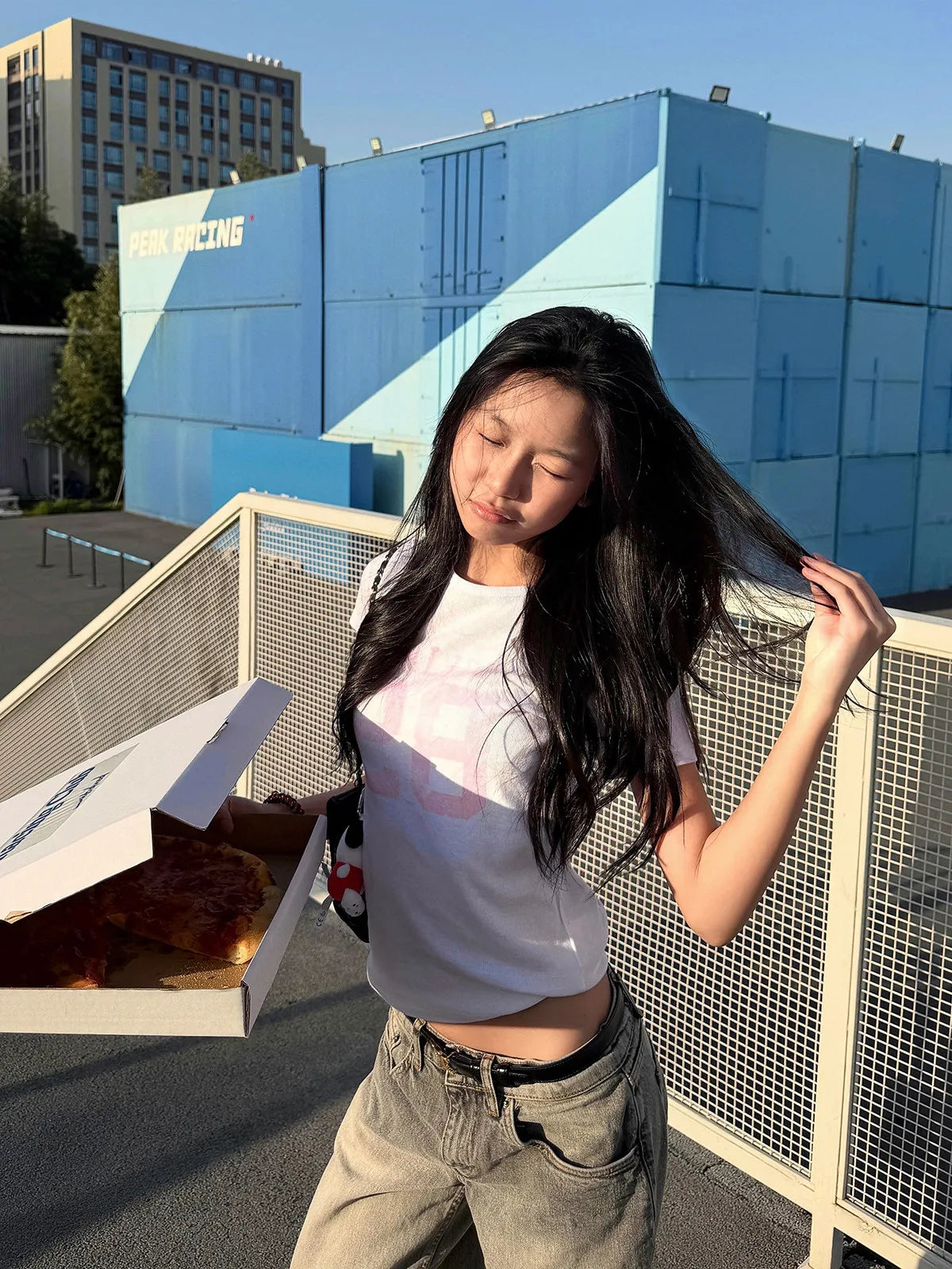 Tonngirls Vintage Print T-shirt Women Short Sleeve White Graphic Tops Japanese 2000s Y2k Crop Tops American Retro Tshirts Summer
