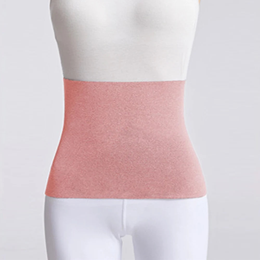 Thicken Thermal Fleece Waist Protector Cummerbund Lumbar Support Belt Abdominal Stomach Protector Wrap Band Belly Protector