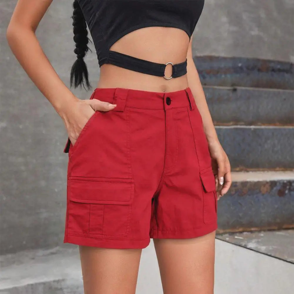 Breathable Summer Shorts for Women Stylish Women's Cargo Shorts with Pockets for Summer Hiking Outfits Knee Length Bermuda