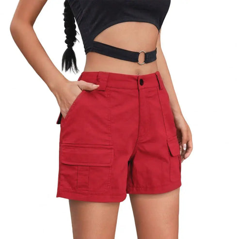 Breathable Summer Shorts for Women Stylish Women's Cargo Shorts with Pockets for Summer Hiking Outfits Knee Length Bermuda