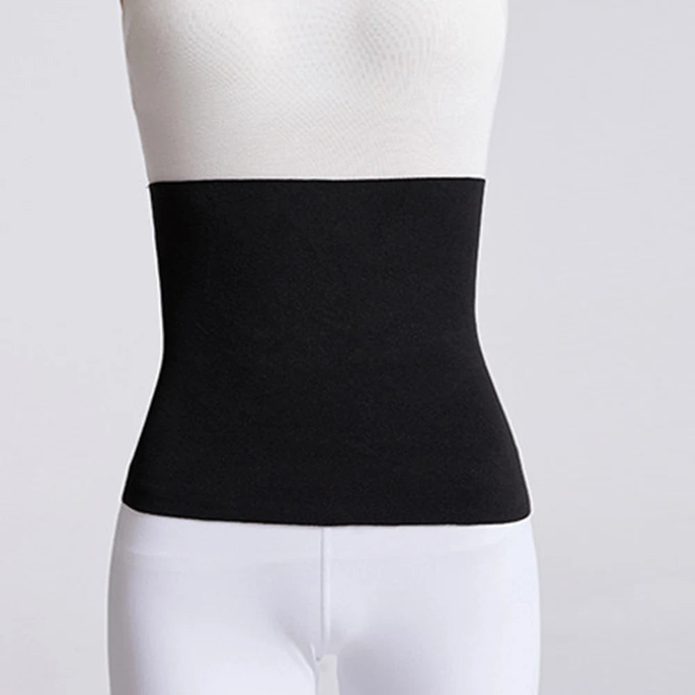 Thicken Thermal Fleece Waist Protector Cummerbund Lumbar Support Belt Abdominal Stomach Protector Wrap Band Belly Protector