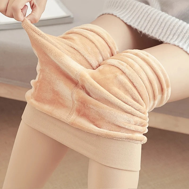 1 Piece Women's Plush Lined Tights Thermal Elastic Leggings Stockings & Hosiery
