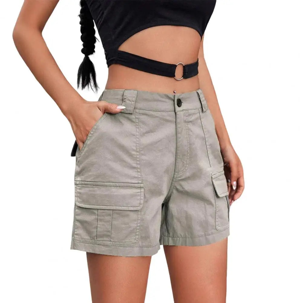 Breathable Summer Shorts for Women Stylish Women's Cargo Shorts with Pockets for Summer Hiking Outfits Knee Length Bermuda