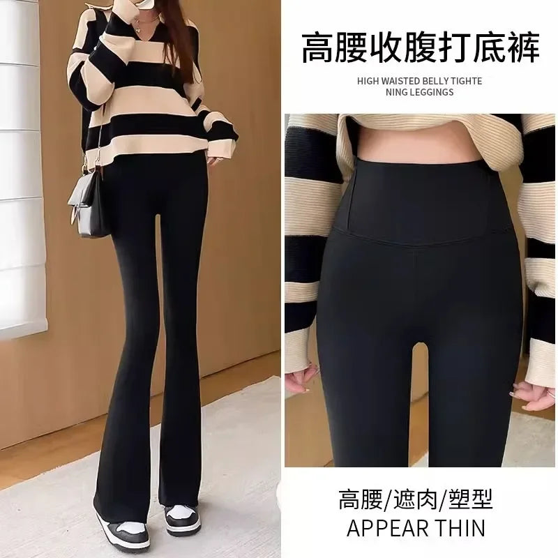leggings women gothic sexy girl womens clothing seamless leggings bell-bottomed pants women y2k Shark pants winter High Street