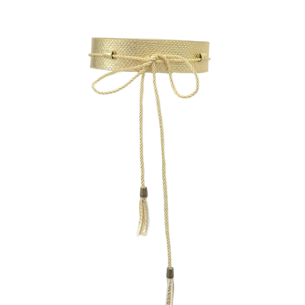 Women’s Wide Cummerbund Faux Leather Waist Belt | Women’s Braided Tassel Belt | Women’s Wide Tassel Junior Waist Belt