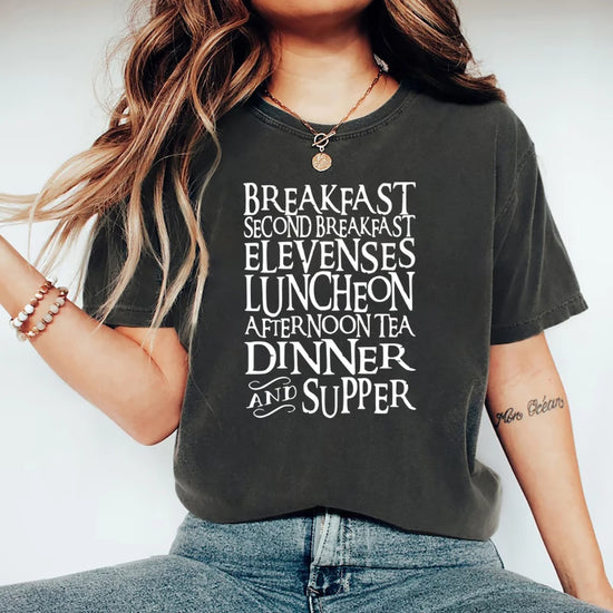 Second Breakfast Shirts Rings of Movie Power T-Shirt Men Women Short Sleeve T-shirts Book Lover Gift Vintage Graphic T Shirts