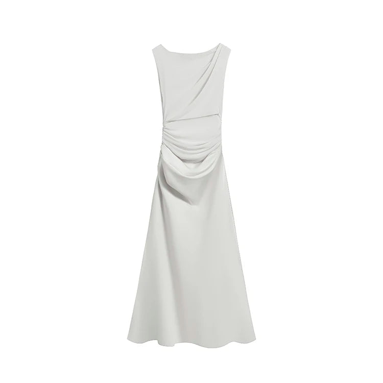 H Han Queen Ruched Sexy Maxi Tank Mermaid Dress Women Summer Beach Holiday Office Party Casual Bodycon Elegant Long Dresses