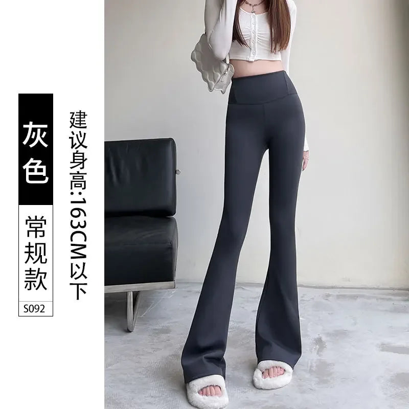leggings women gothic sexy girl womens clothing seamless leggings bell-bottomed pants women y2k Shark pants winter High Street