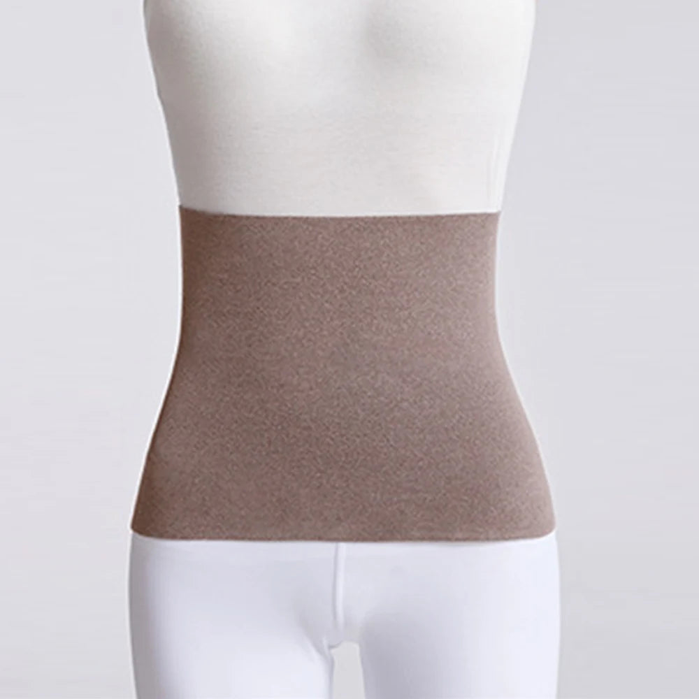 Thicken Thermal Fleece Waist Protector Cummerbund Lumbar Support Belt Abdominal Stomach Protector Wrap Band Belly Protector