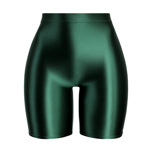 Women Cropped Pants Oily Shiny Luster Tights Form-fitting Opaque Sexy High Waist Capris Smooth Super Smoothy Skinny Leggings