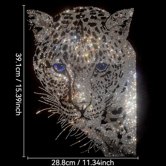 New shiny hot drill silver leopard T-shirt high quality good fabric ice cotton ladies summer short-sleeved casual T-shirt