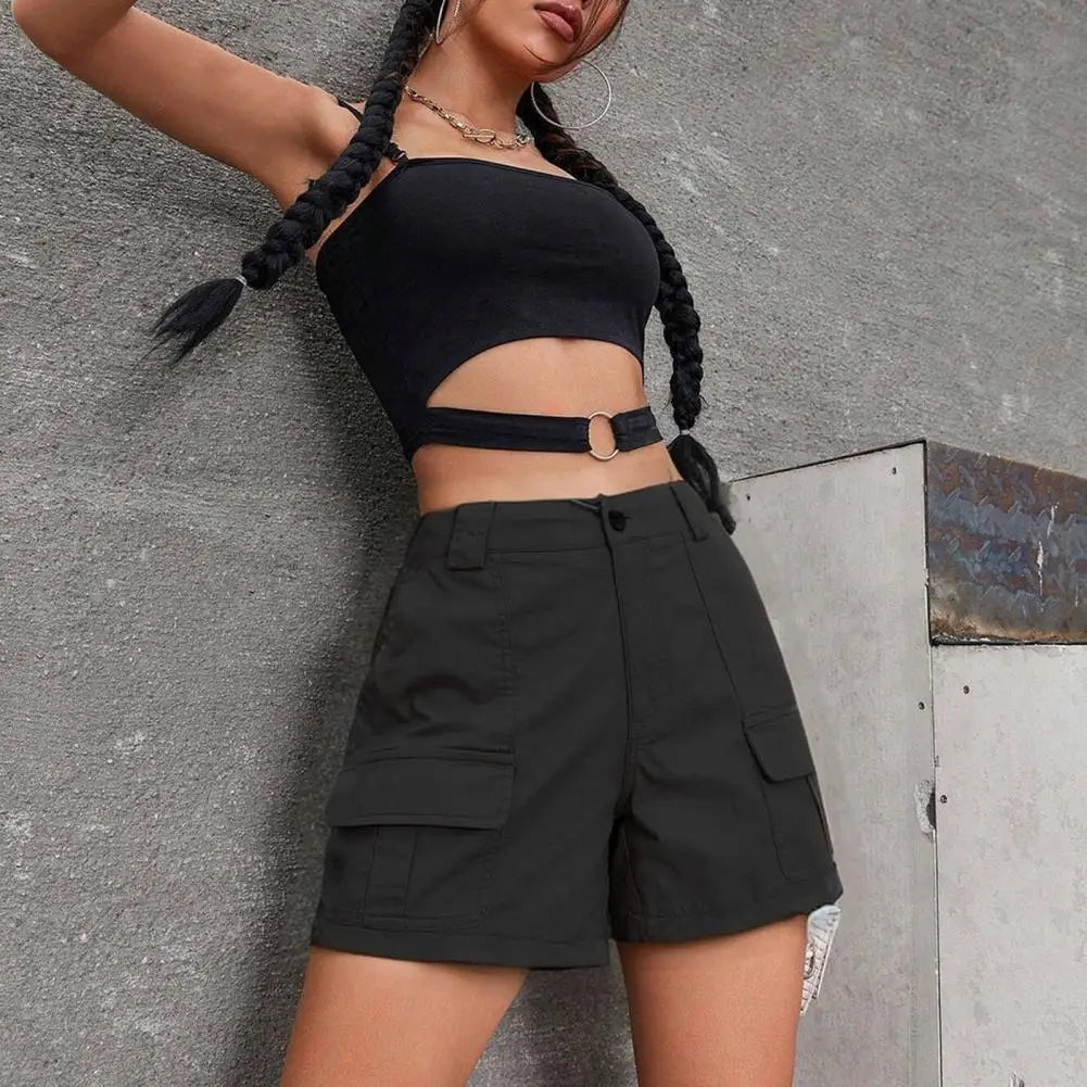 Breathable Summer Shorts for Women Stylish Women's Cargo Shorts with Pockets for Summer Hiking Outfits Knee Length Bermuda