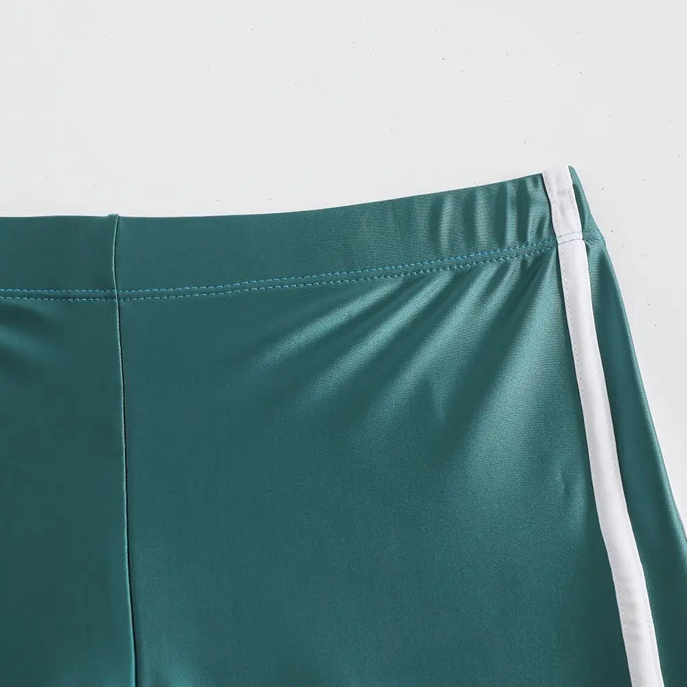 Glossy striped leggings pants High waist women Sexy slim seam workout leggings