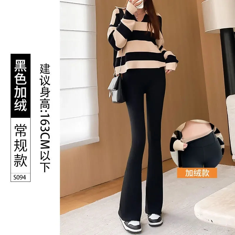 leggings women gothic sexy girl womens clothing seamless leggings bell-bottomed pants women y2k Shark pants winter High Street