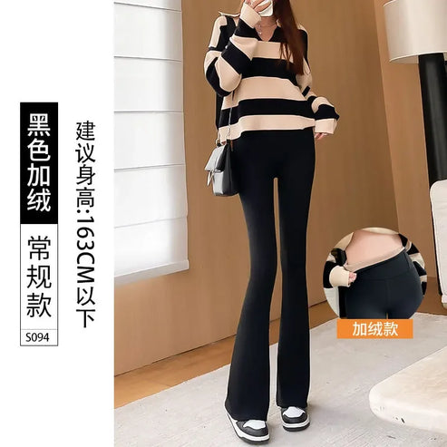 leggings women gothic sexy girl womens clothing seamless leggings bell-bottomed pants women y2k Shark pants winter High Street