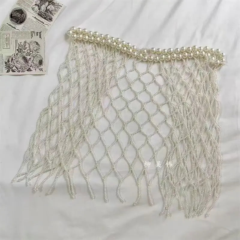 Elegant Pearl Waist Chain - Adjustable Bohemian Fringe Belt for Dresses, Y2K French Style Body Jewelry for Women