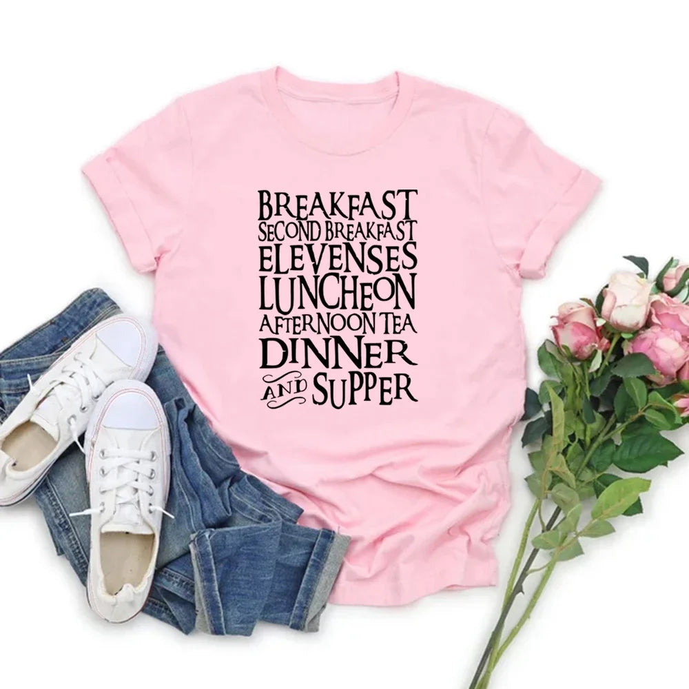 Second Breakfast Shirts Rings of Movie Power T-Shirt Men Women Short Sleeve T-shirts Book Lover Gift Vintage Graphic T Shirts