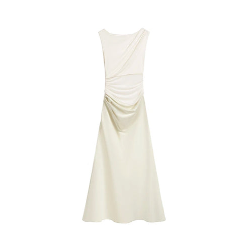 H Han Queen Ruched Sexy Maxi Tank Mermaid Dress Women Summer Beach Holiday Office Party Casual Bodycon Elegant Long Dresses