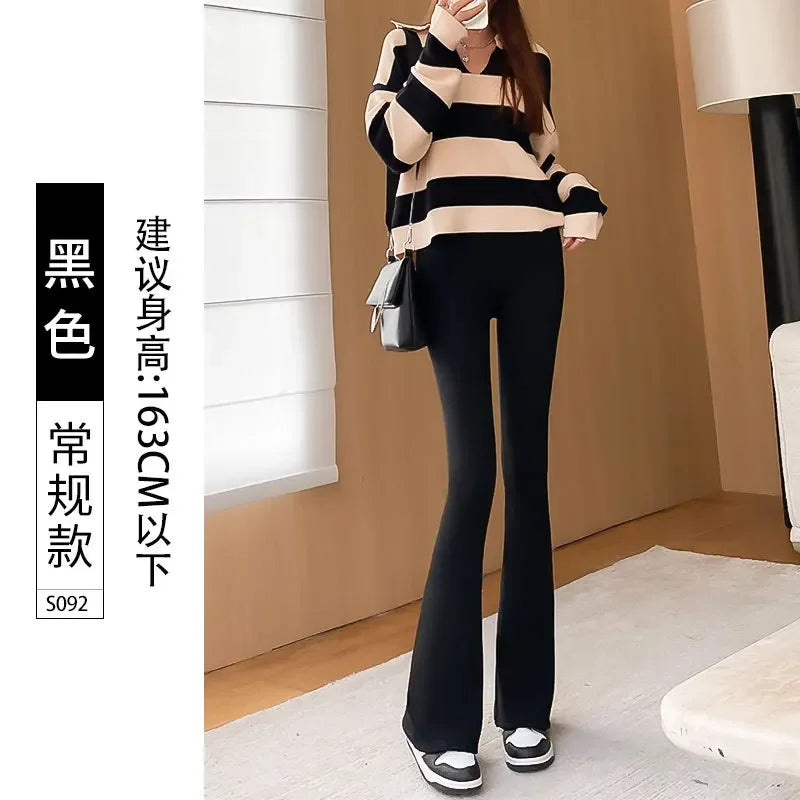 leggings women gothic sexy girl womens clothing seamless leggings bell-bottomed pants women y2k Shark pants winter High Street