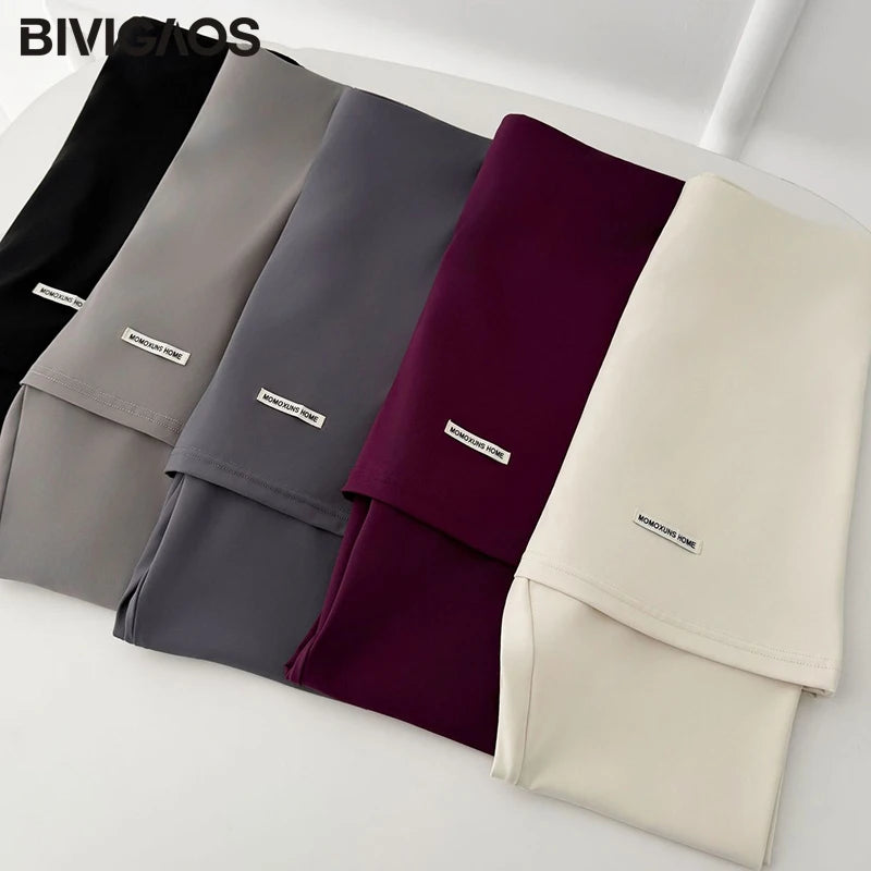 BIVIGAOS New Light Oxygen Leggings Skirts Fake Two-Piece Women High Waist Tight Package Hip Leggings Yoga Sport Fitness Leggings