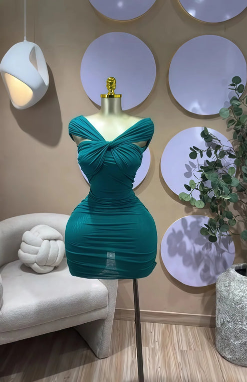 CM.YAYA Women Slash Neck Bodycon See Through Ruched Sexy Mini Dress 2026 Street Short Sleeve Party Cocktail Dresses Vestidos